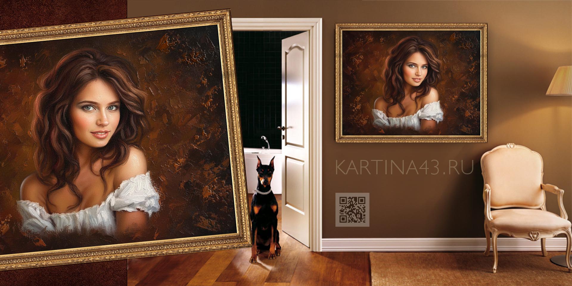 Примеры компании Картина43, портреты на заказ в Кирове